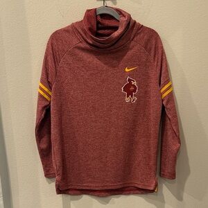 Nike Iowa State Women’s Red Pullover Cowlneck with Walking Cy Size Medium